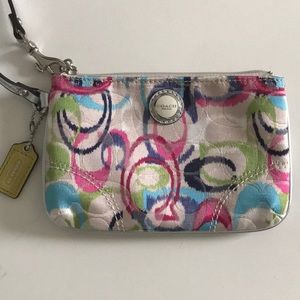 multi-colored COACH wristlet!